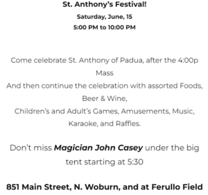 st anthony festival woburn ma