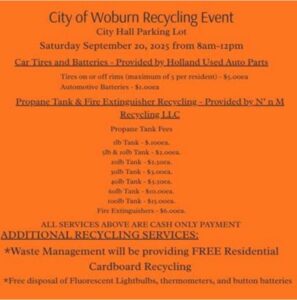 woburn recycle event