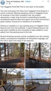 Haggetts Pond Rail Trail Andover Massachusetts